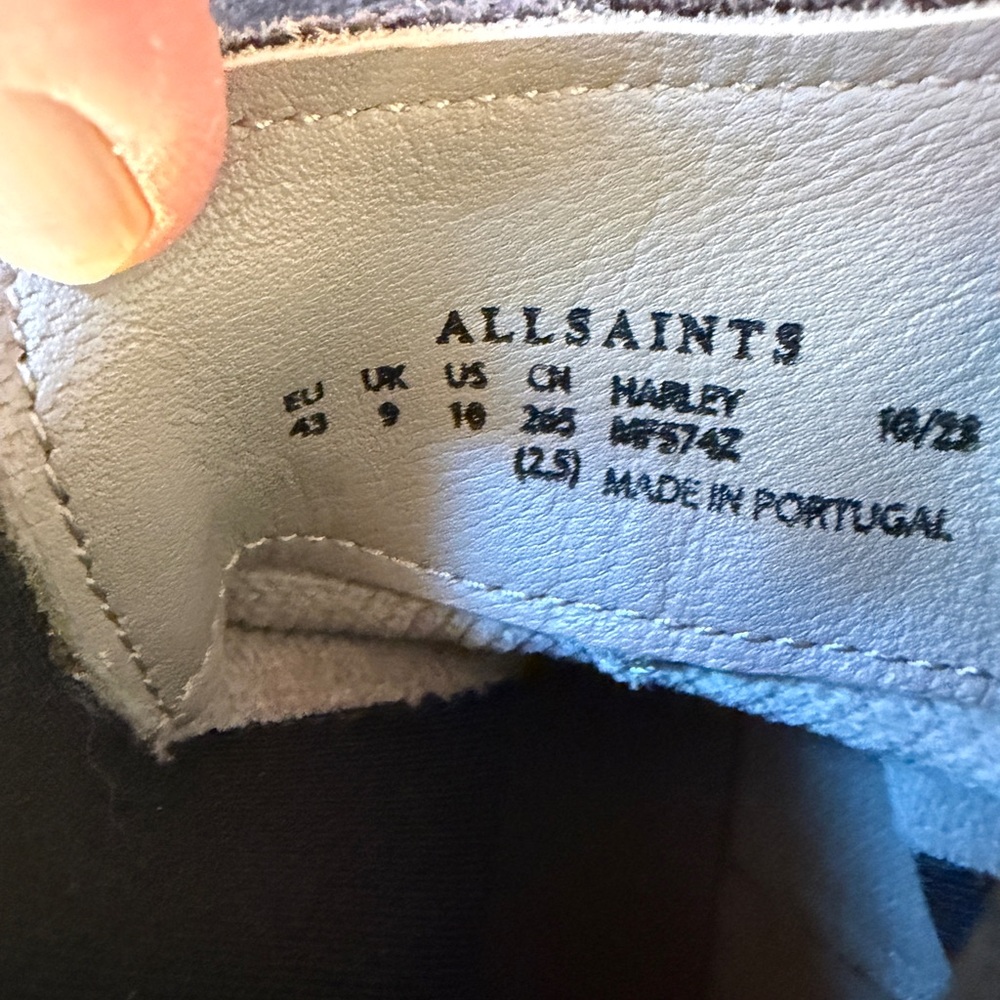 All Saints Charcoal Suede Men's Chelsea Boots - Picture 7 of 7